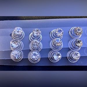 Cubic zirconia hair spinners